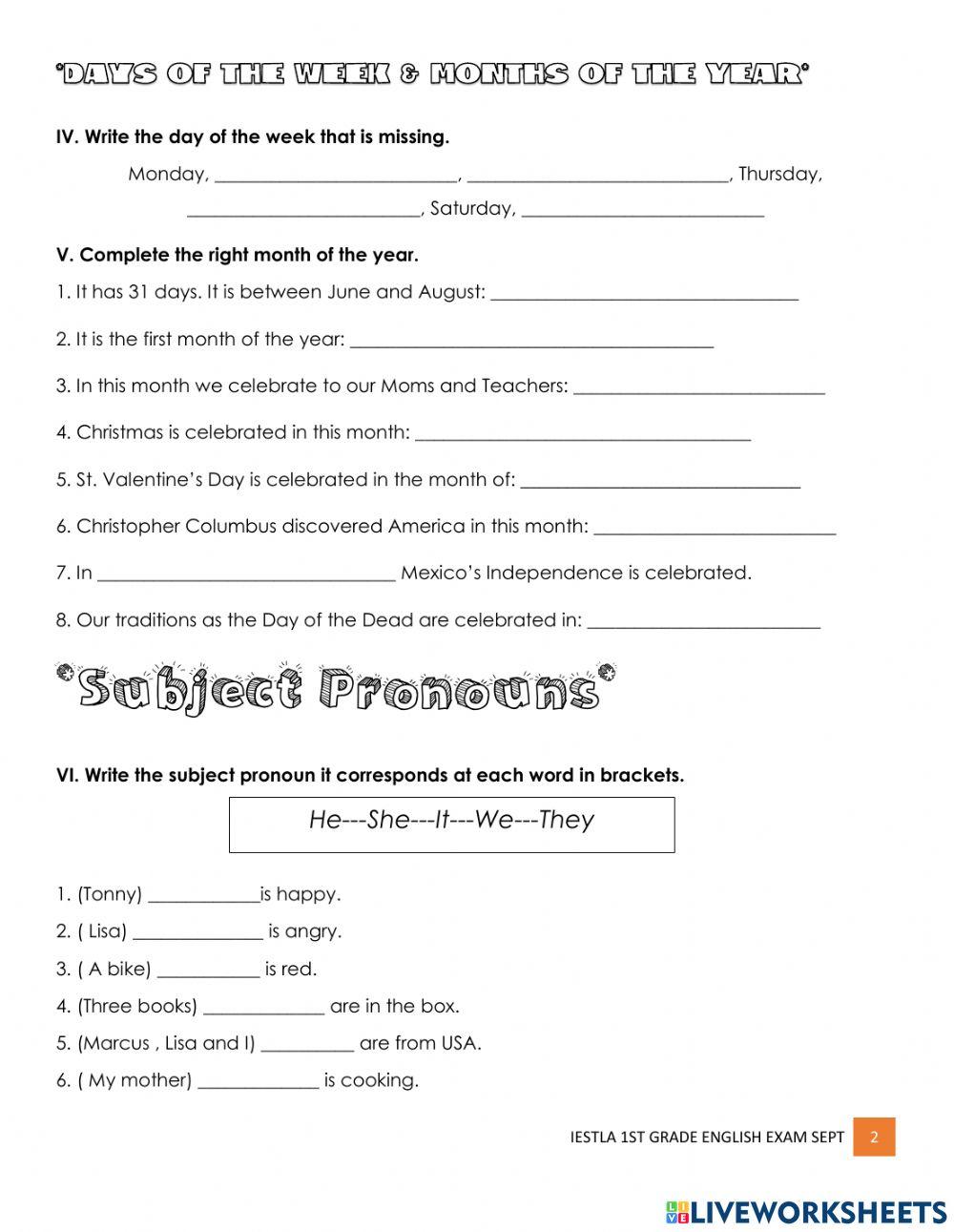 English September Exam TESLA I