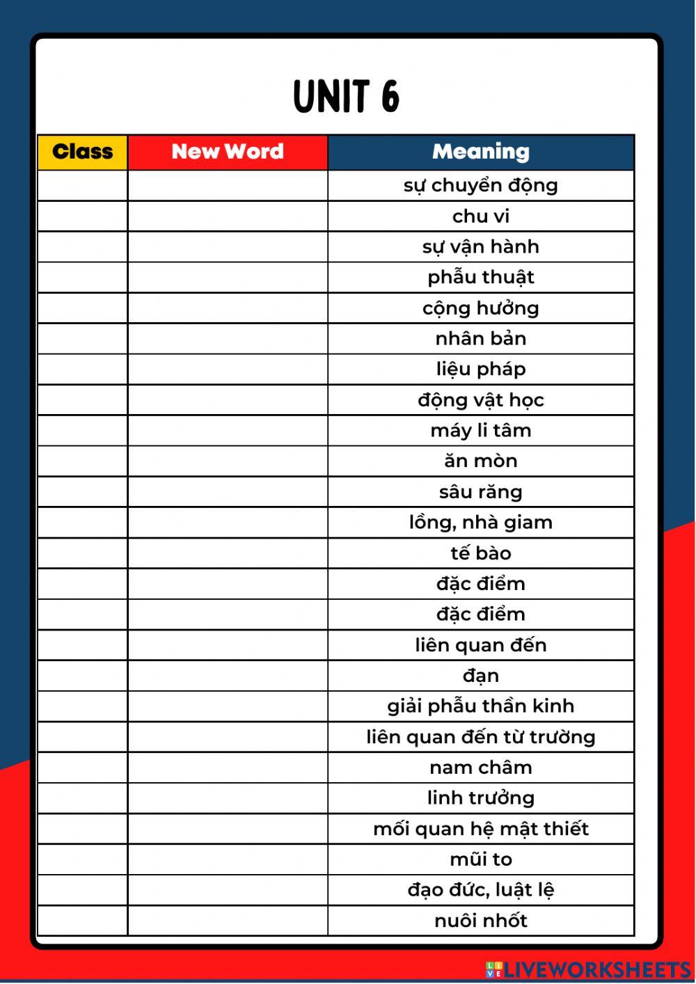 Zvi - cri - vocab test u6