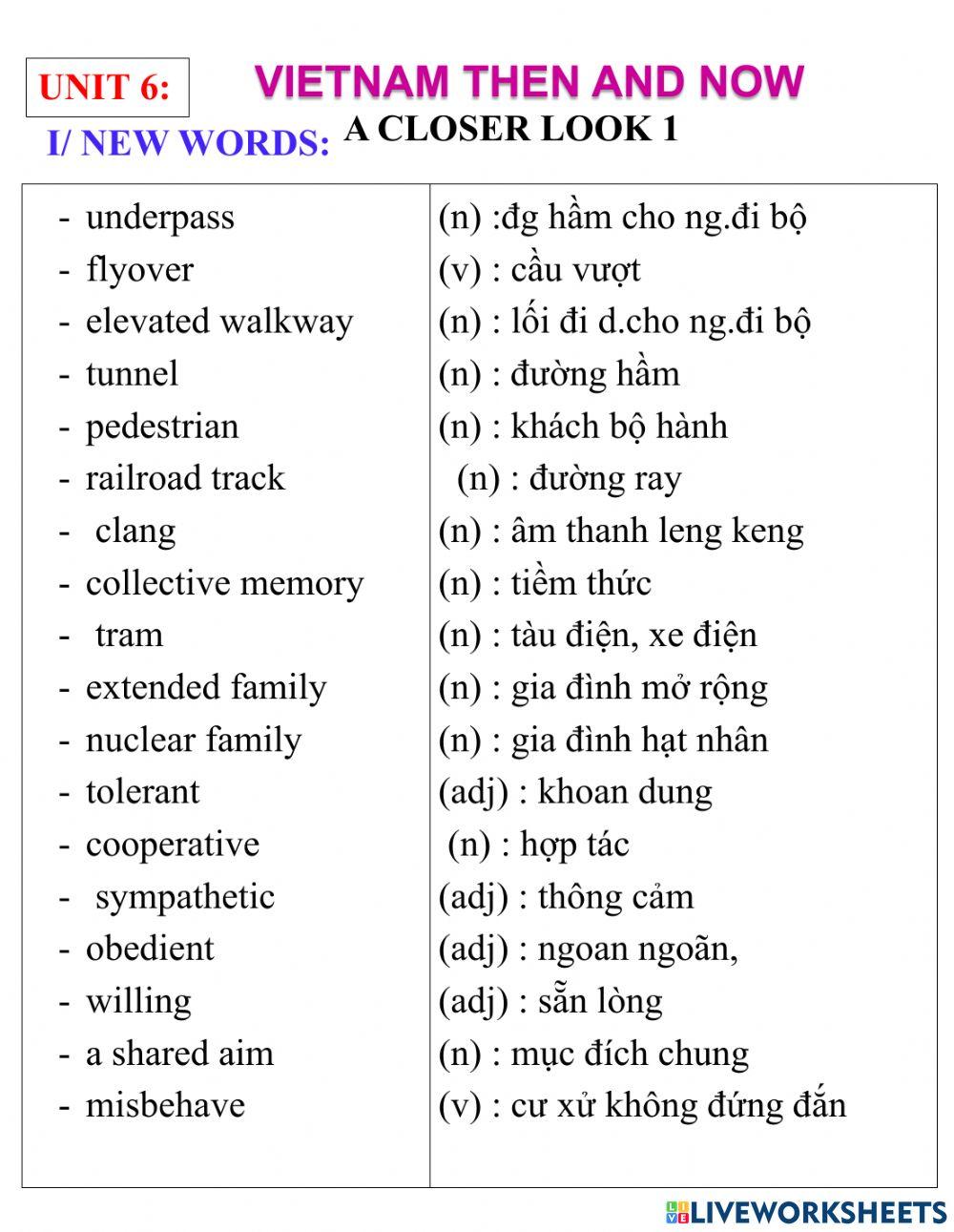 English 9- unit 6- a closer look 1