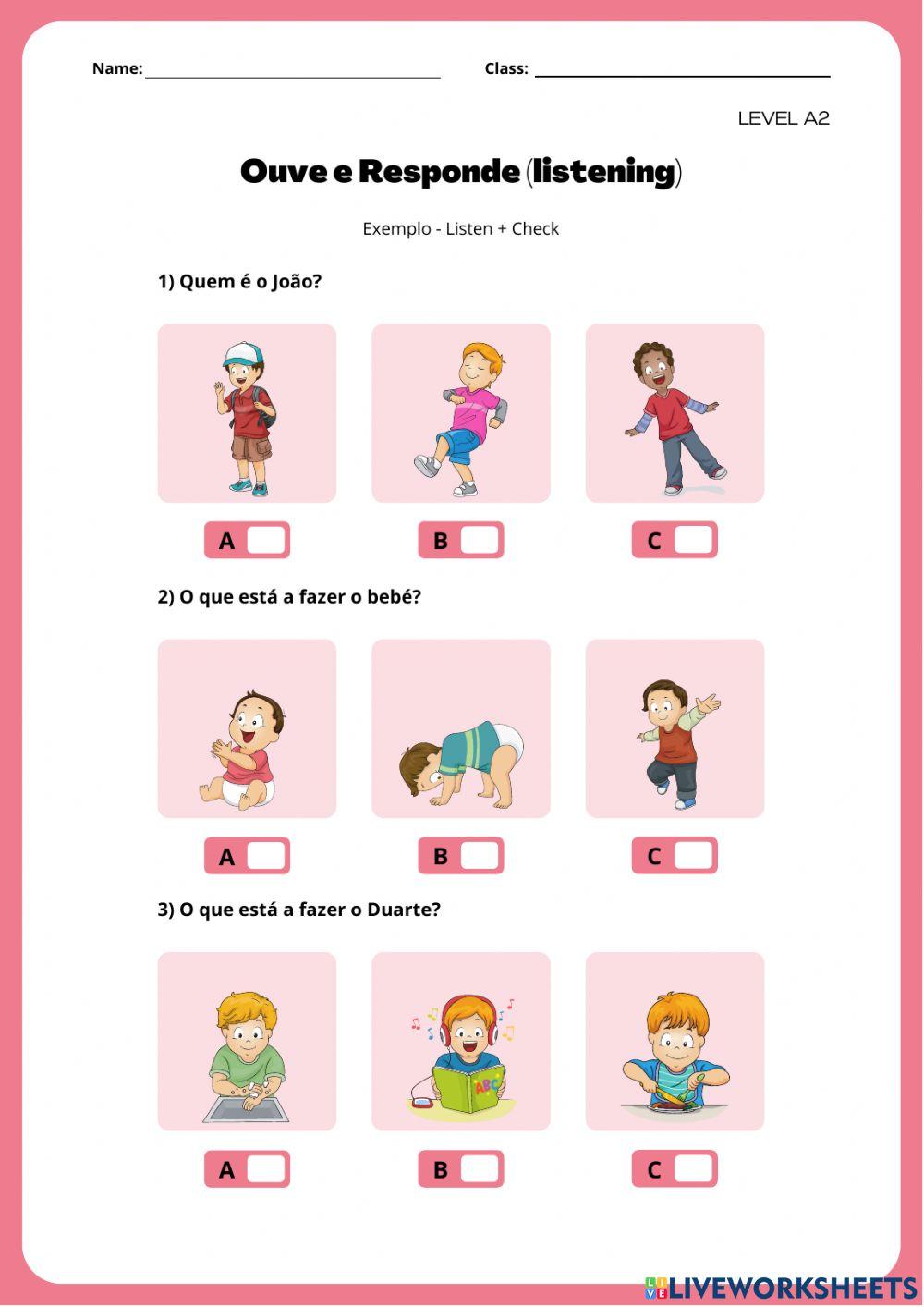 Exemplo de Atividades