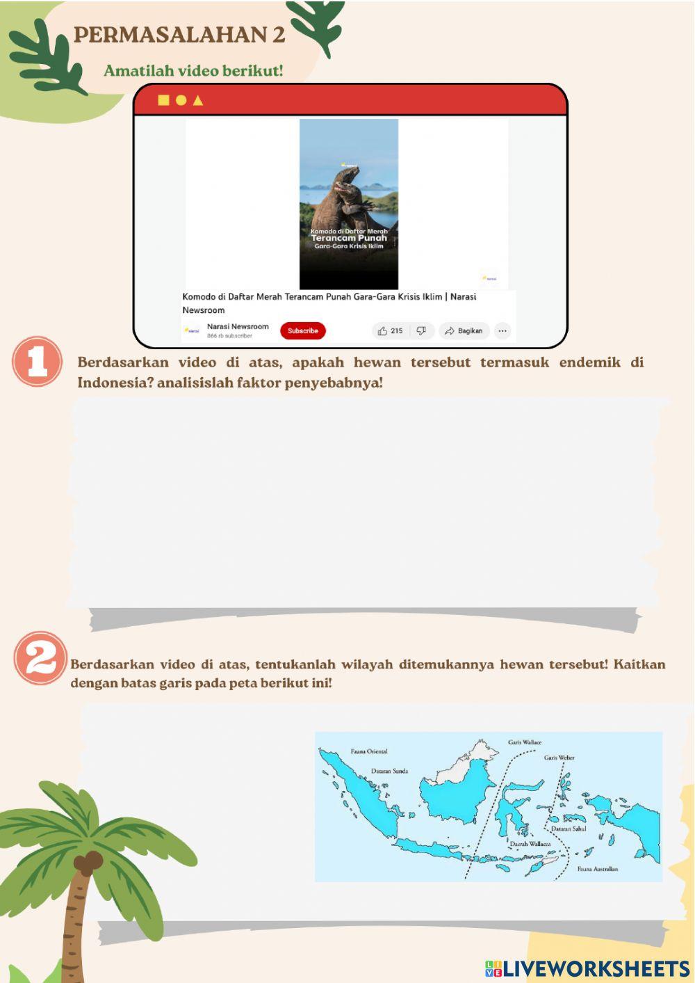 Lkpd penyebaran fauna indonesia kelas x kurikulum merdeka