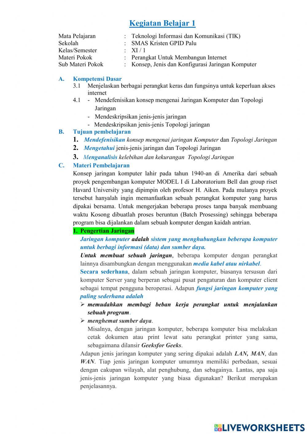LKPD-TIK Materi Jaringan dan Topologi