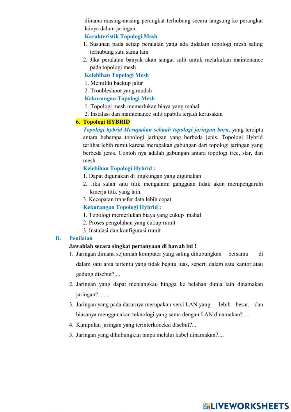 LKPD-TIK Materi Jaringan dan Topologi