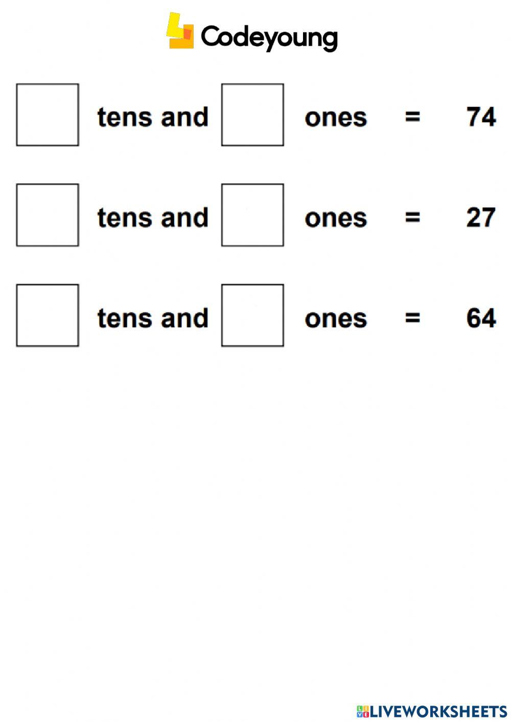 An Introduction to 2-digit Numbers-Application WS