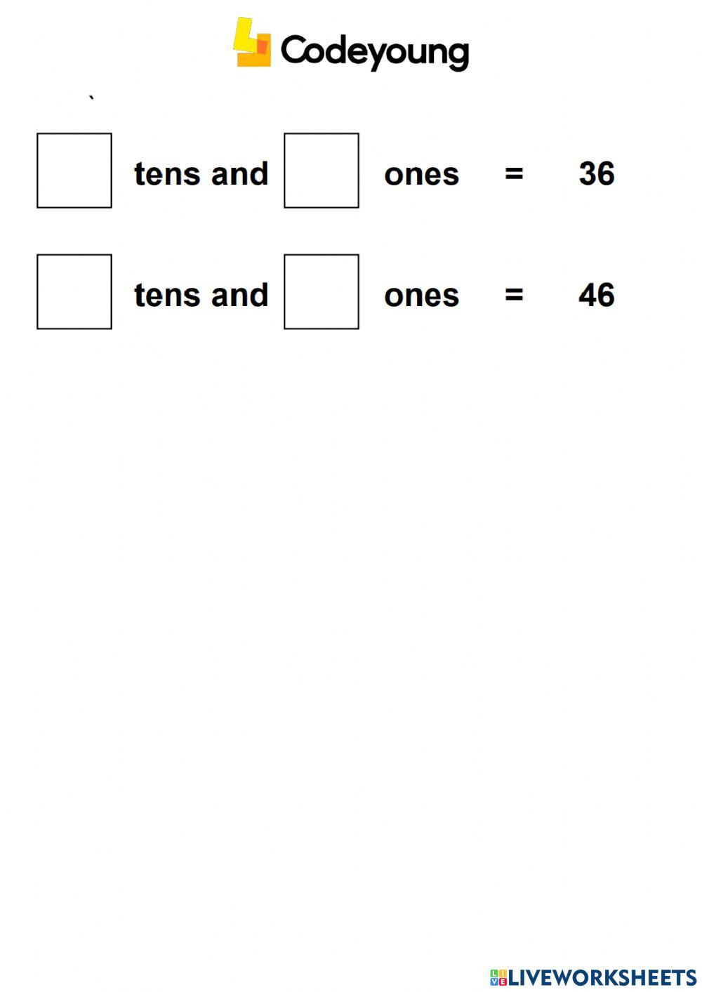 An Introduction to 2-digit Numbers-HW