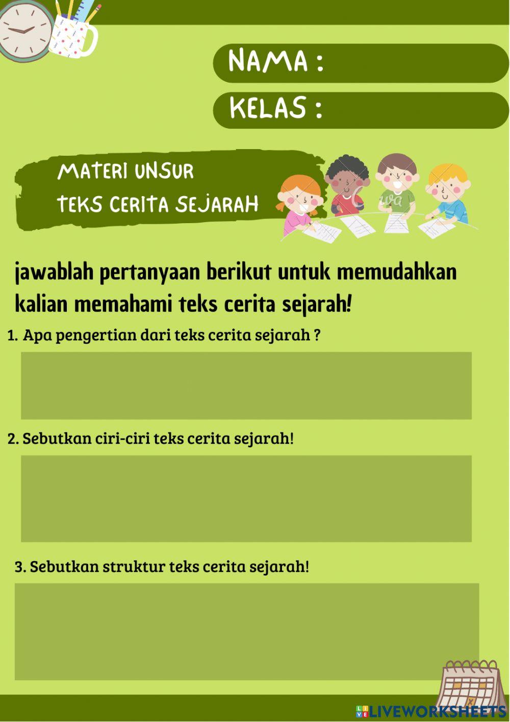 Unsur teks cerita sejarah