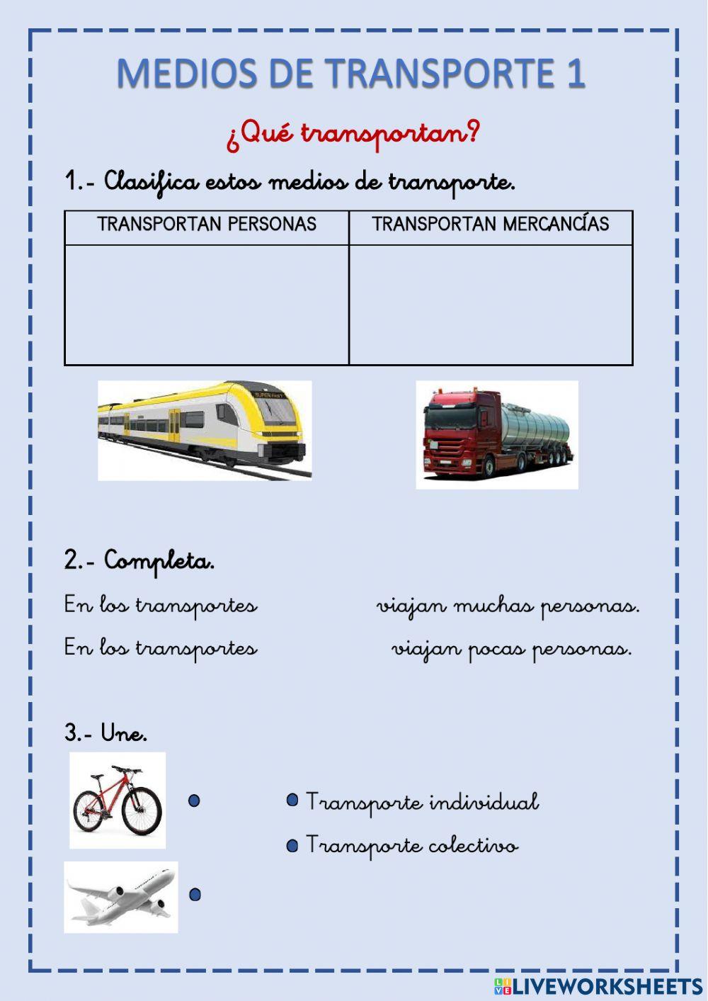 Transporte personas y mercancías Transporte personas y mercancías