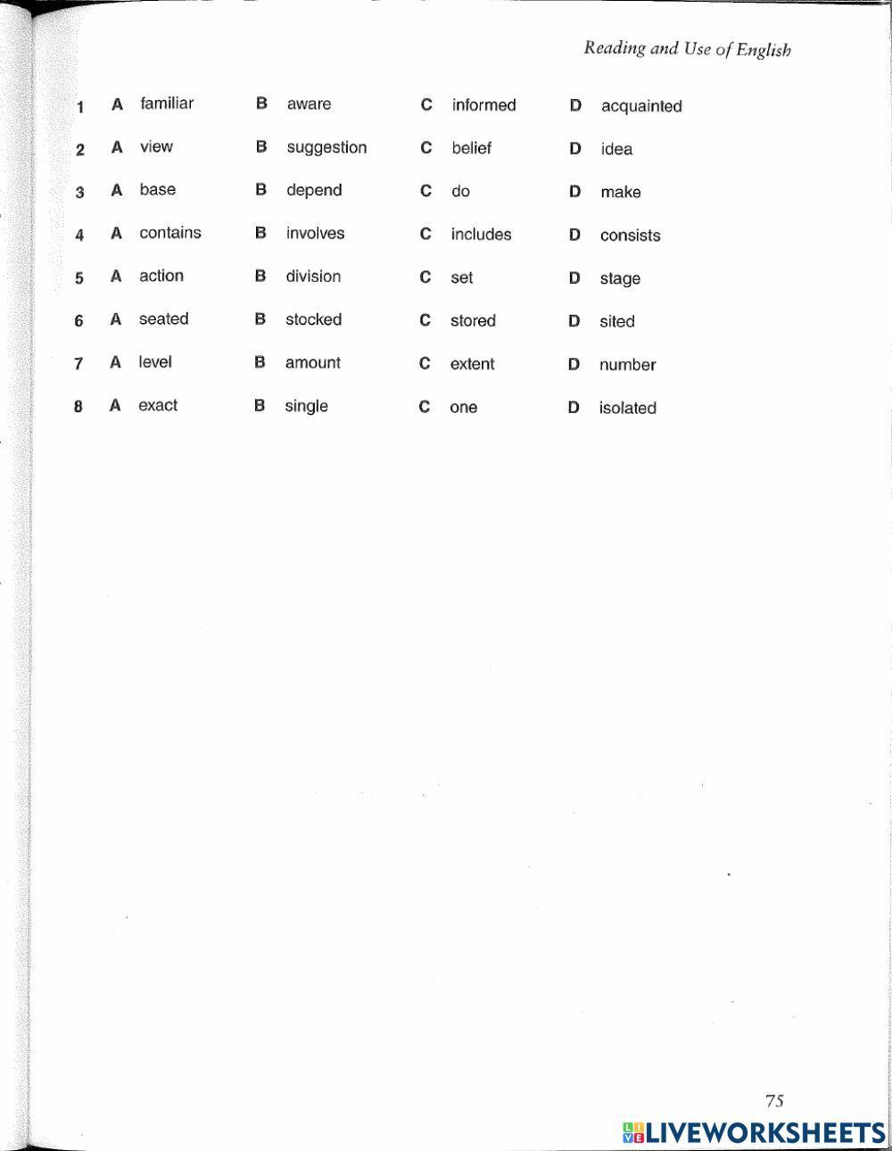 FCE Use of English Test