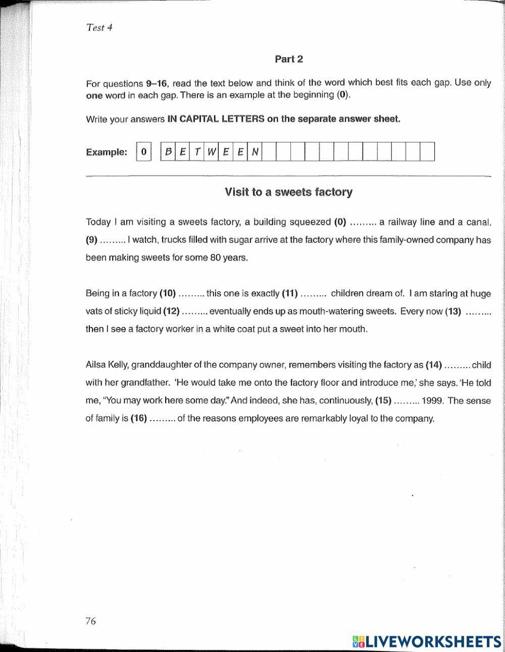 FCE Use of English Test