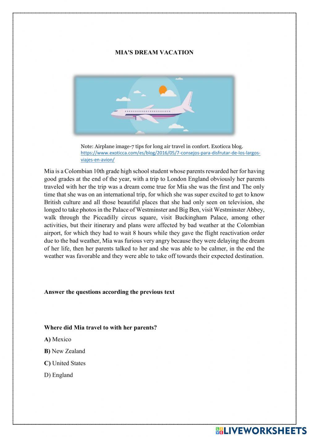 Reading comprehension