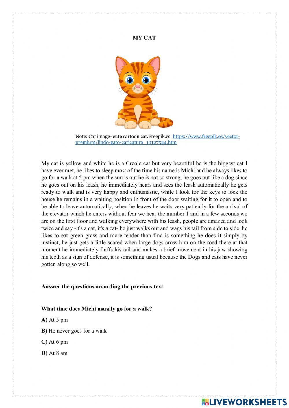 Reading comprehension