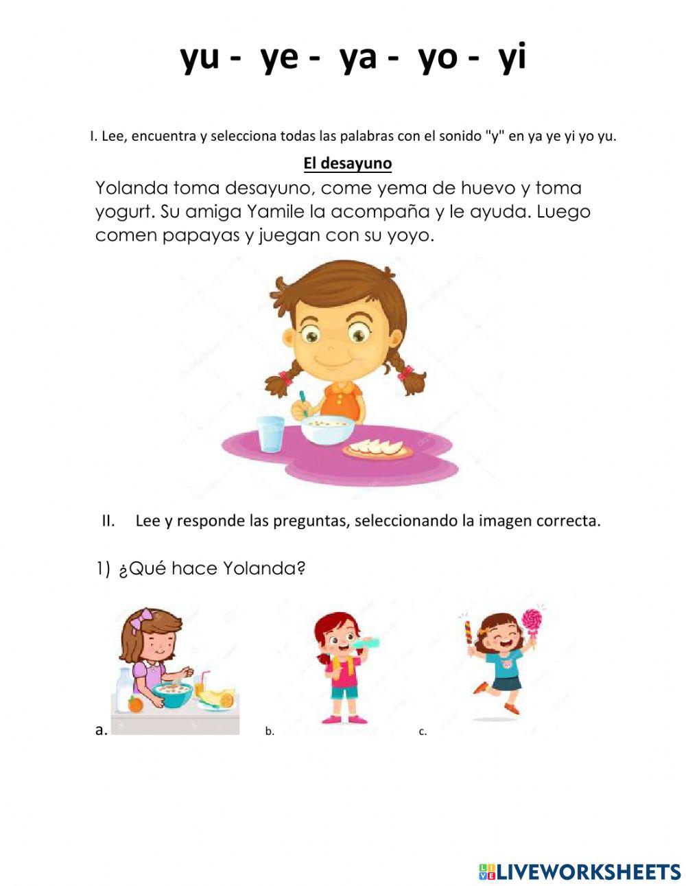 Lectura comprensiva letra y