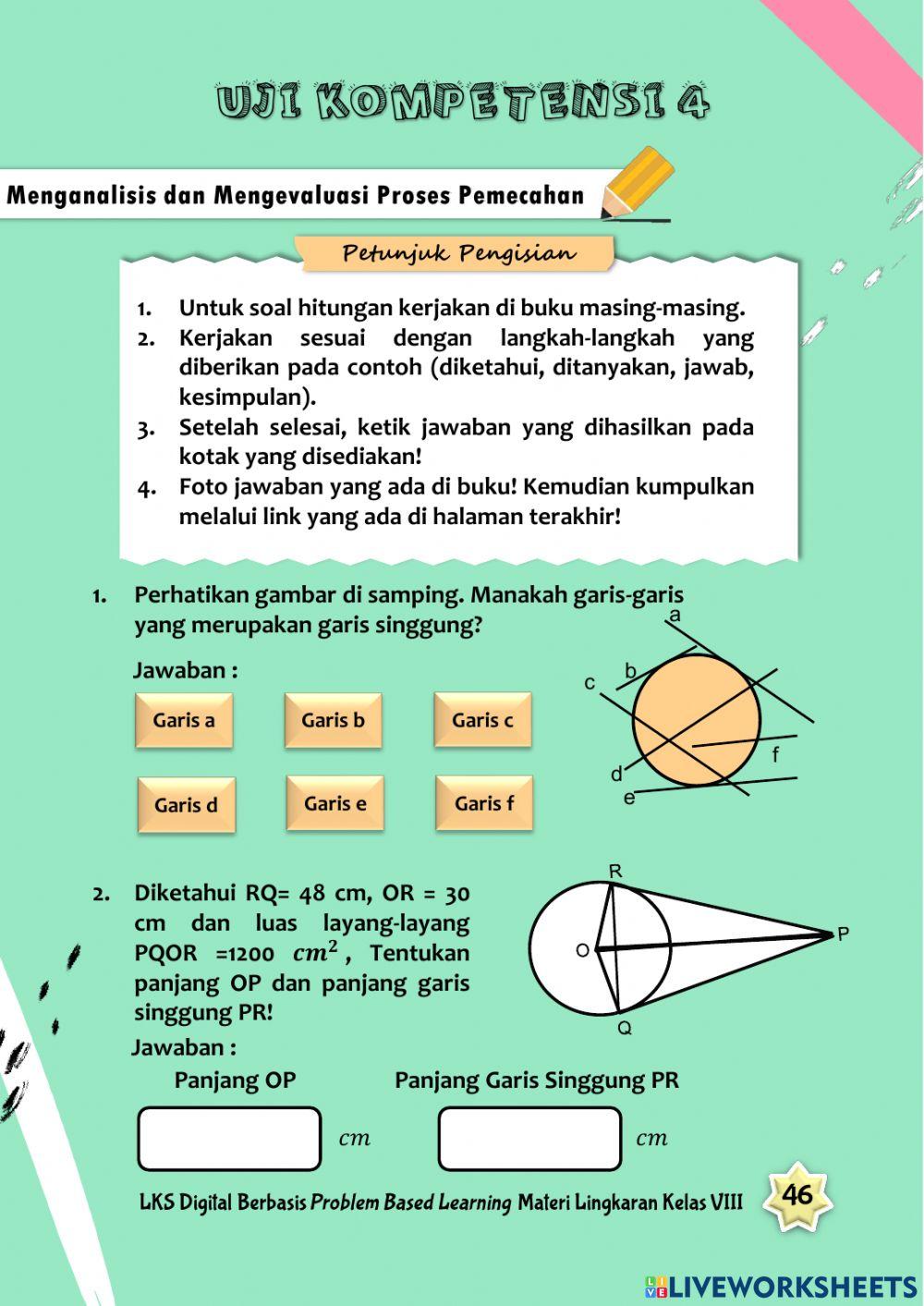 LKS Lingkaran - Uji Kompetensi 4