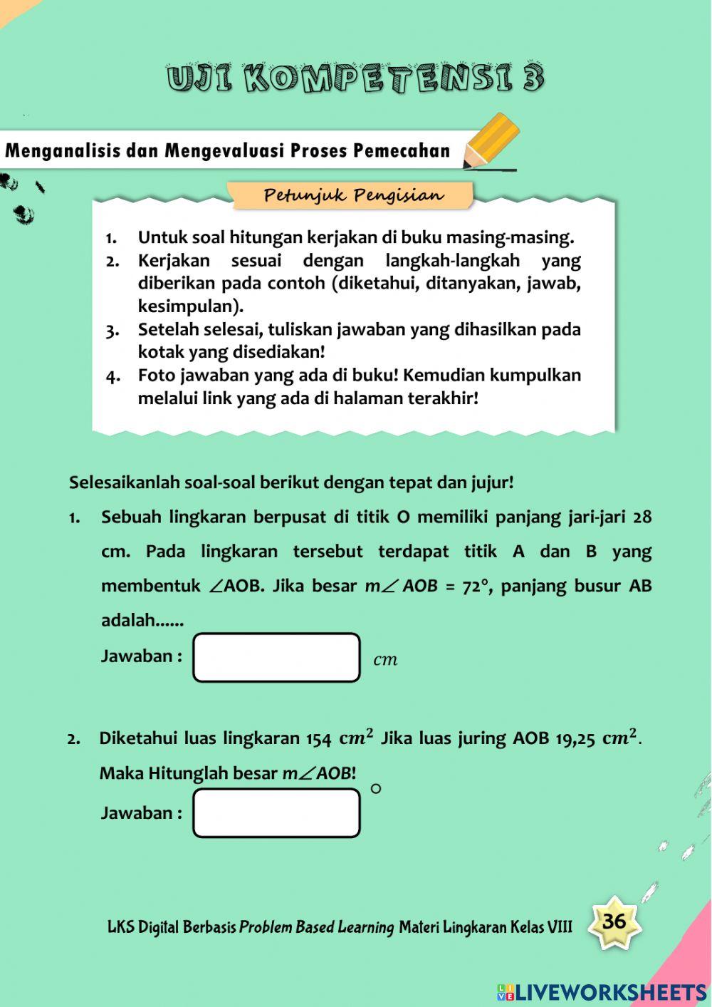 LKS Lingkaran - Uji Kompetensi 3