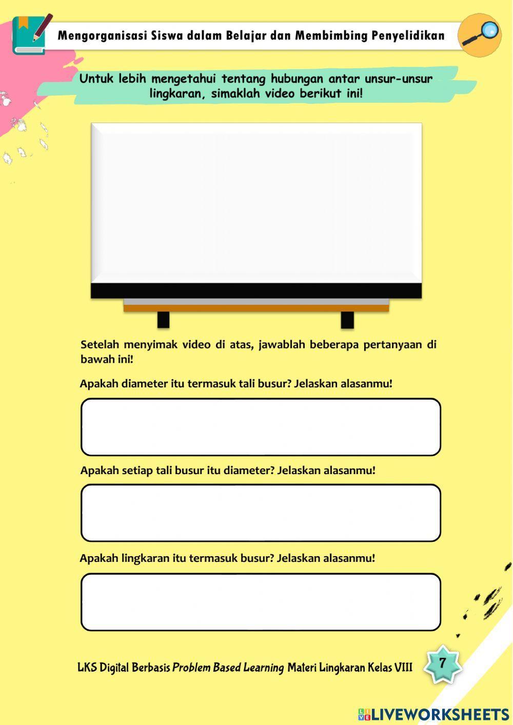 LKS Lingkaran - Unsur-unsur Lingkaran