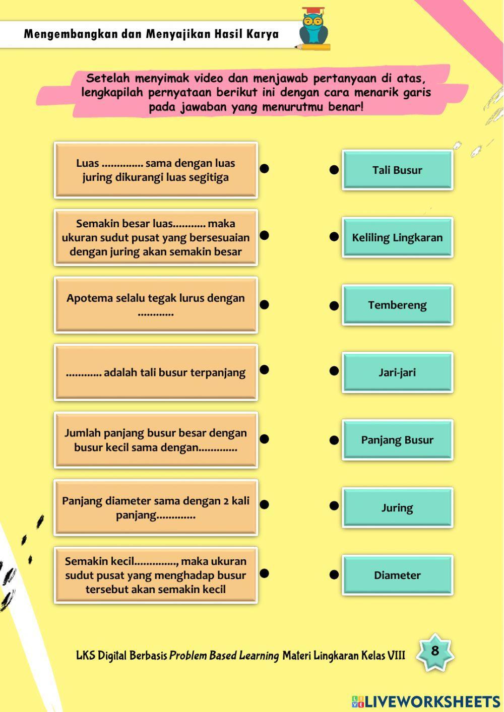 LKS Lingkaran - Unsur-unsur Lingkaran