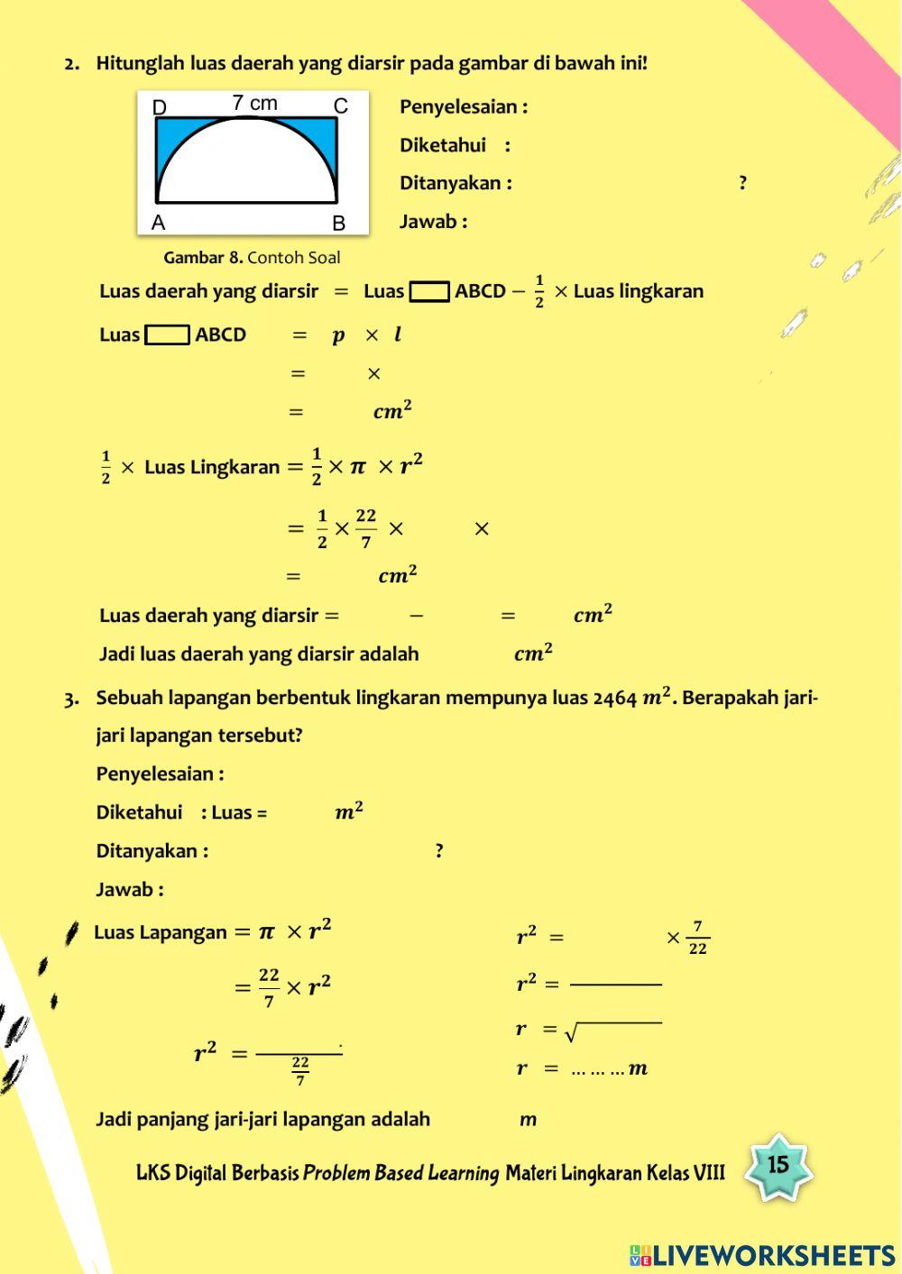 LKS Lingkaran - Keliling dan Luas Lingkaran