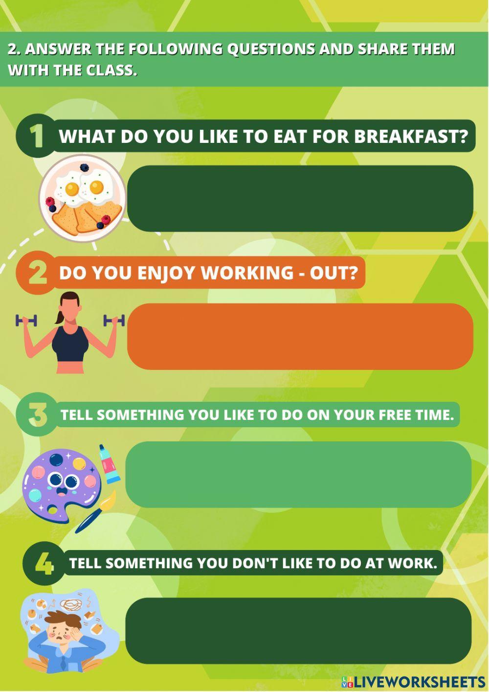 Tcp - likes and dislikes - invil english a1