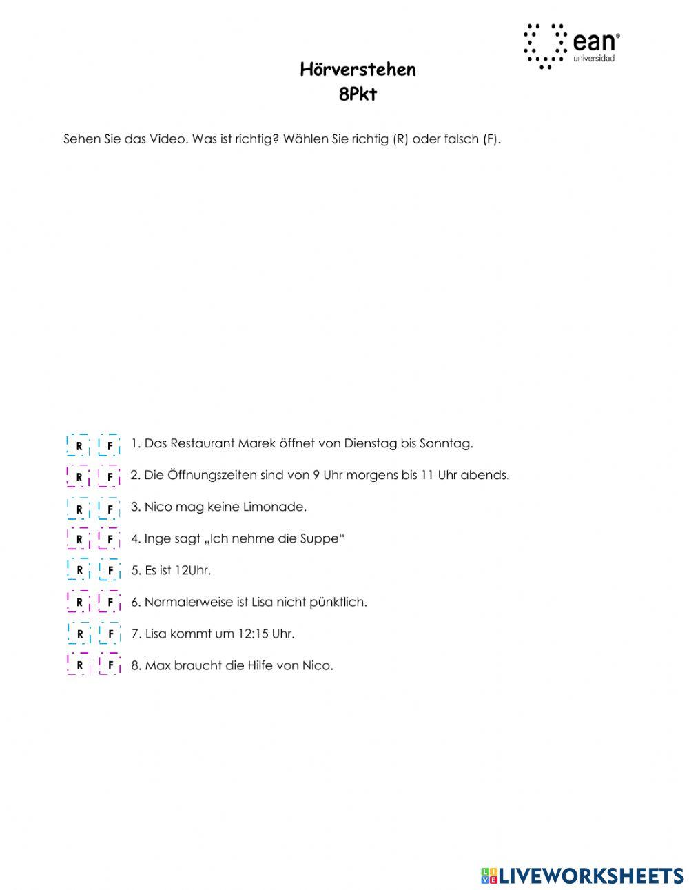 Hörverstehen Dt1-T3