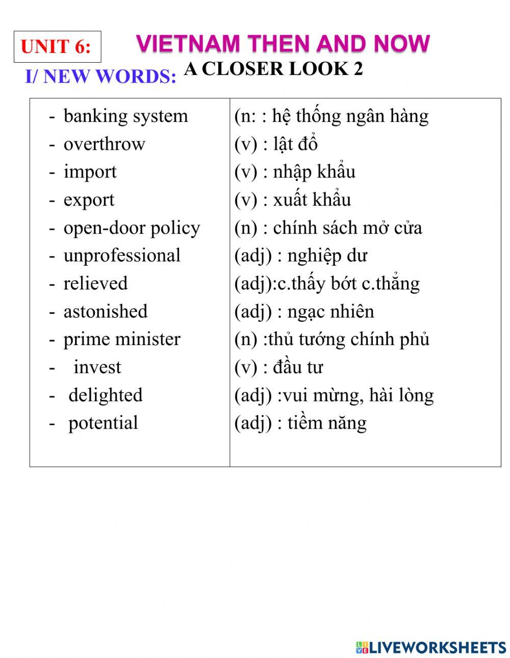 English 9- unit 6- a closer look 2