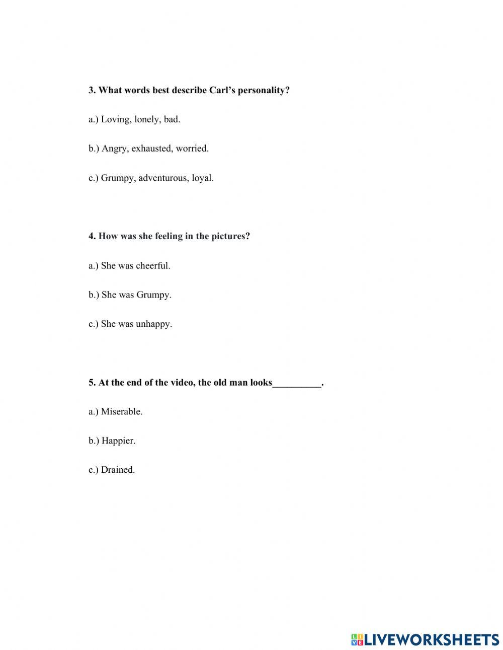 Personality and feelings.