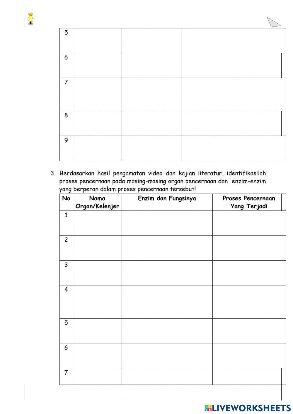 LKPD Sistem Pencernaan
