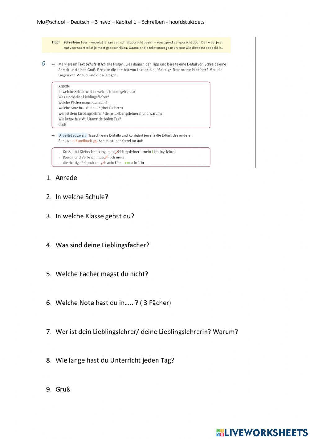 Schreiben Kapitel 1.2