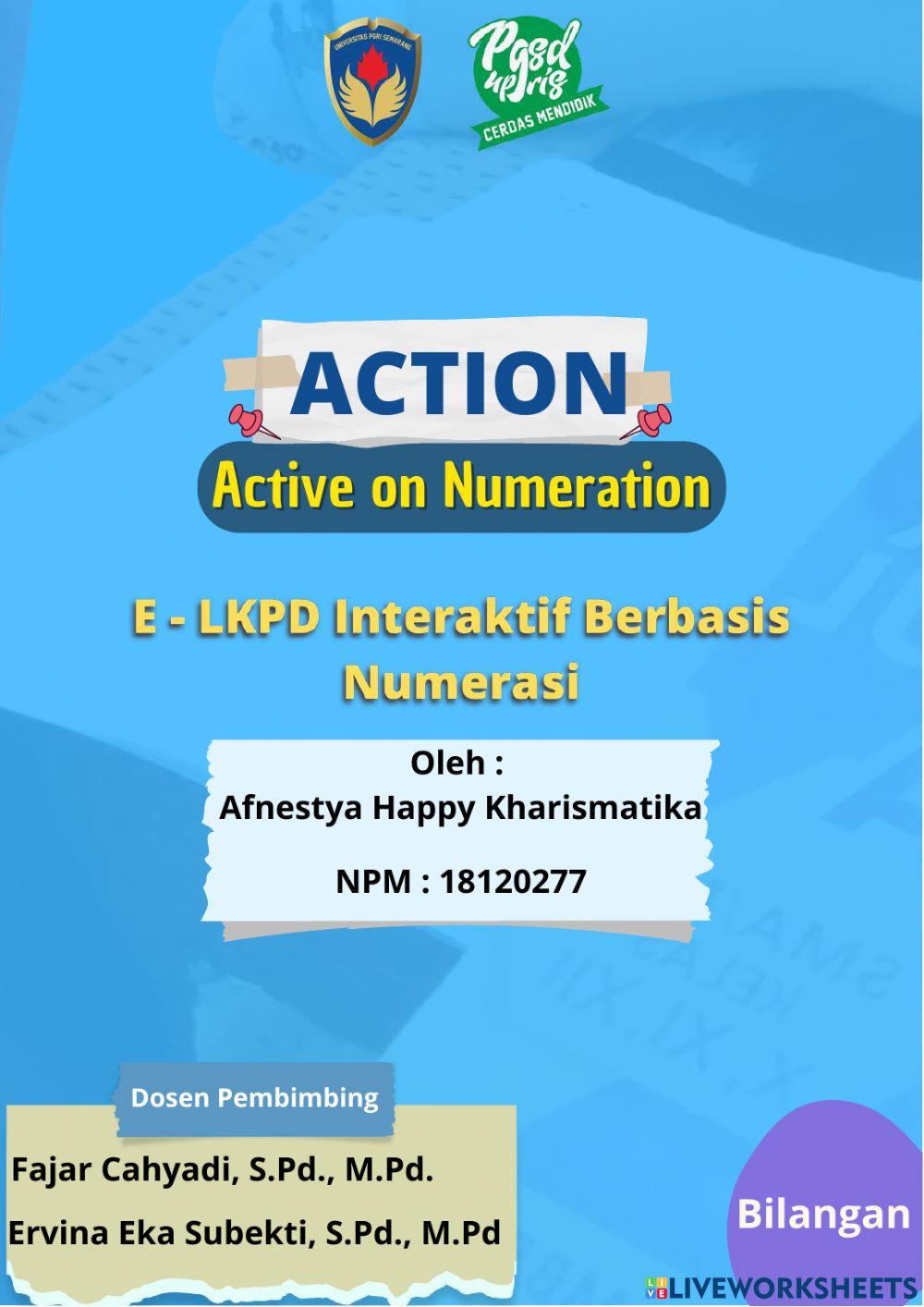 E-LKPD ACTION (Active on Numeration)