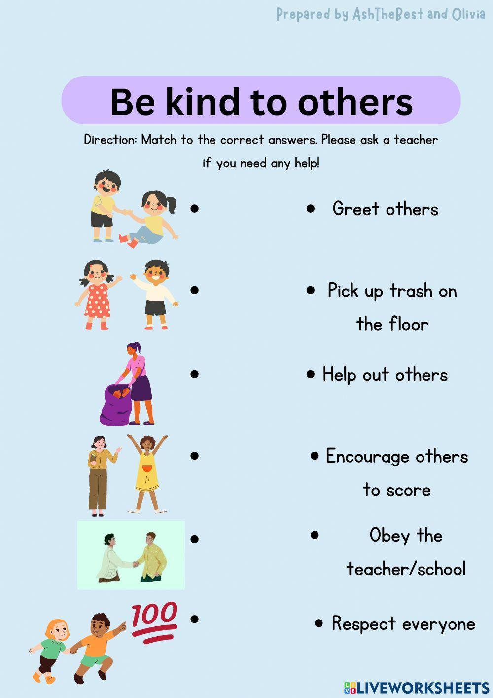 Be kind to others 2169244 soo choon hee live