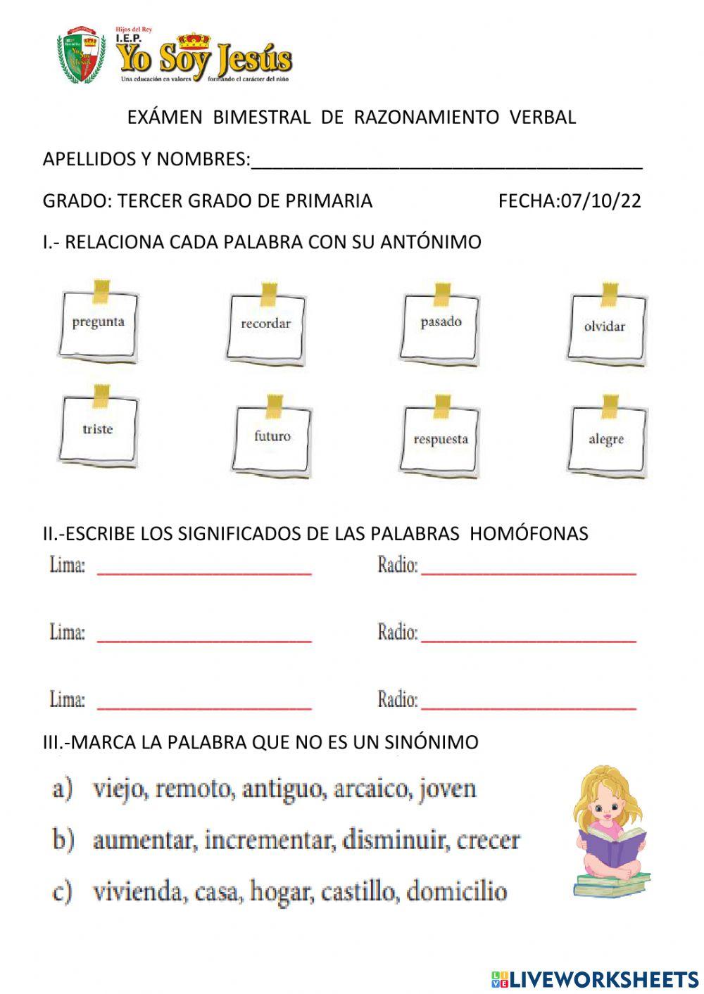 Sinónimos Antónimos