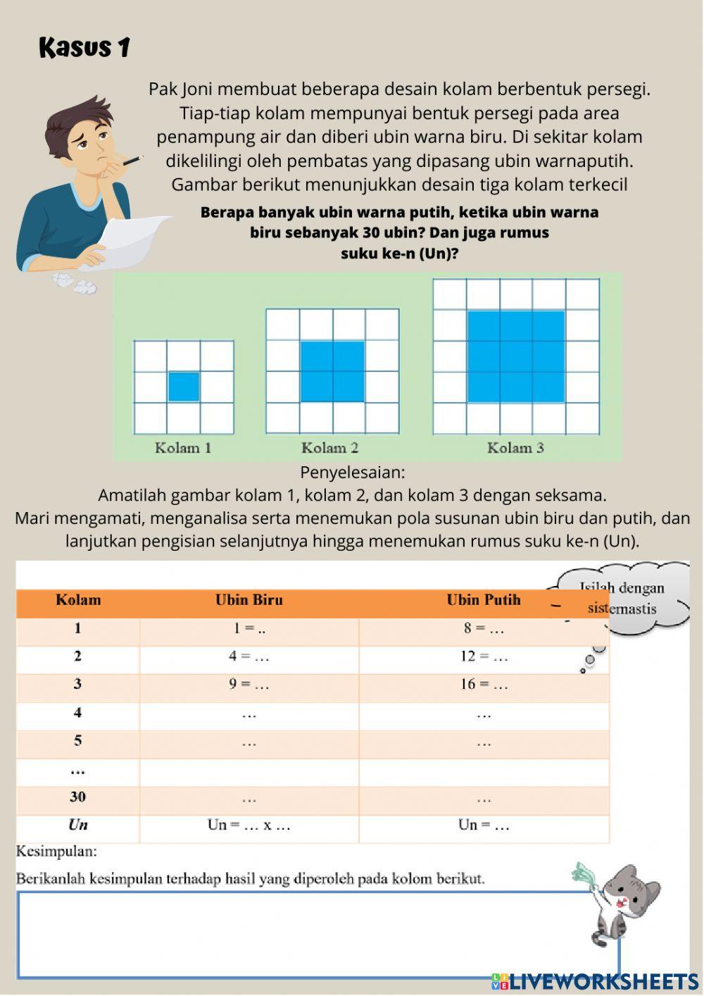 Barisan dan Deret Pola Bilangan Per 1