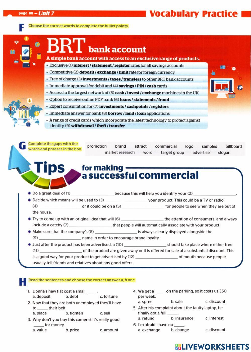 Economy Vocabulary F-H