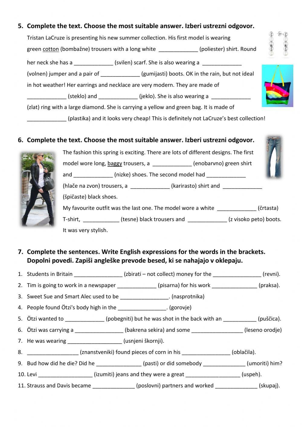 9. razred - preverjanje znanja - besedišče