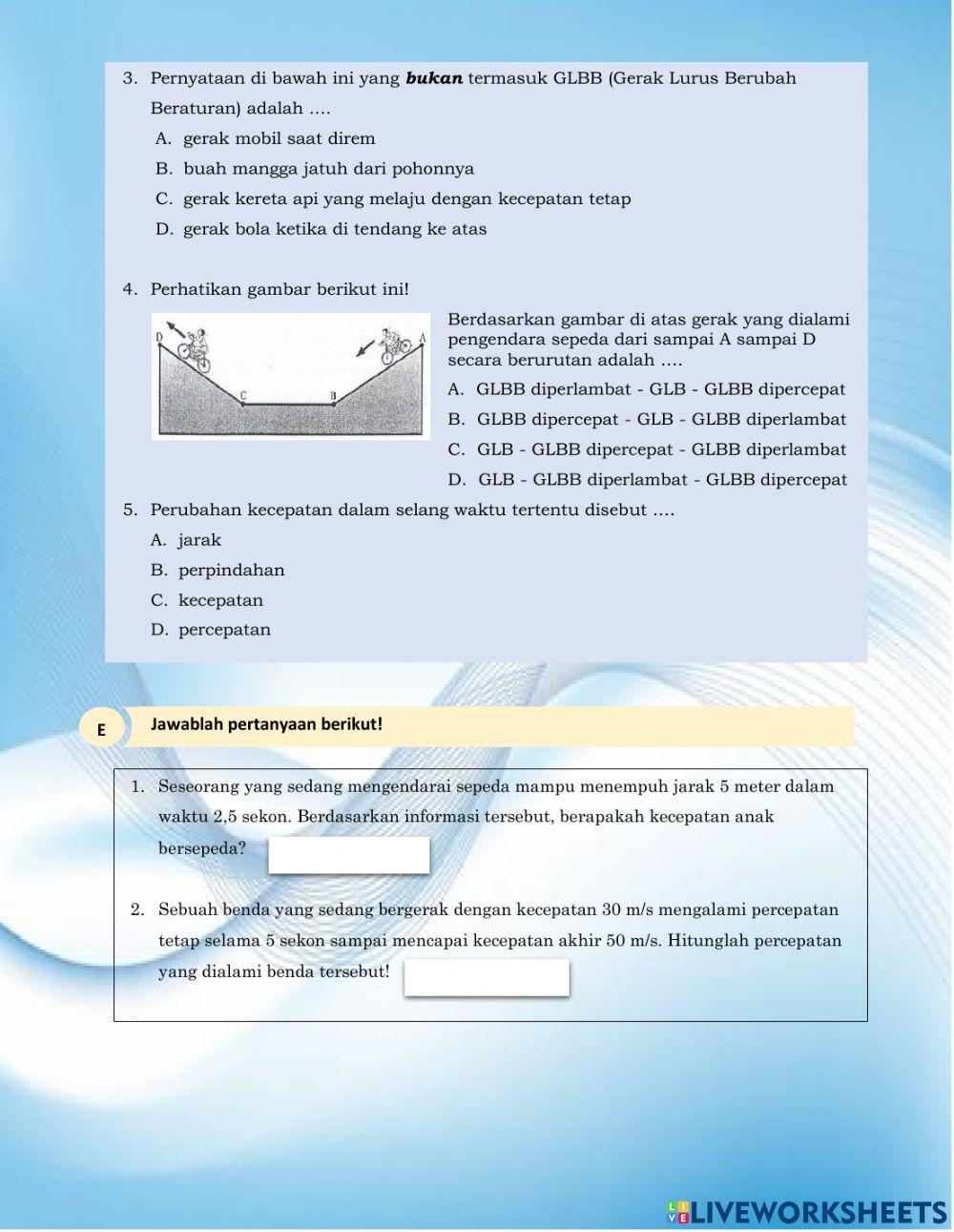 LKPD Materi Gerak Pada Benda