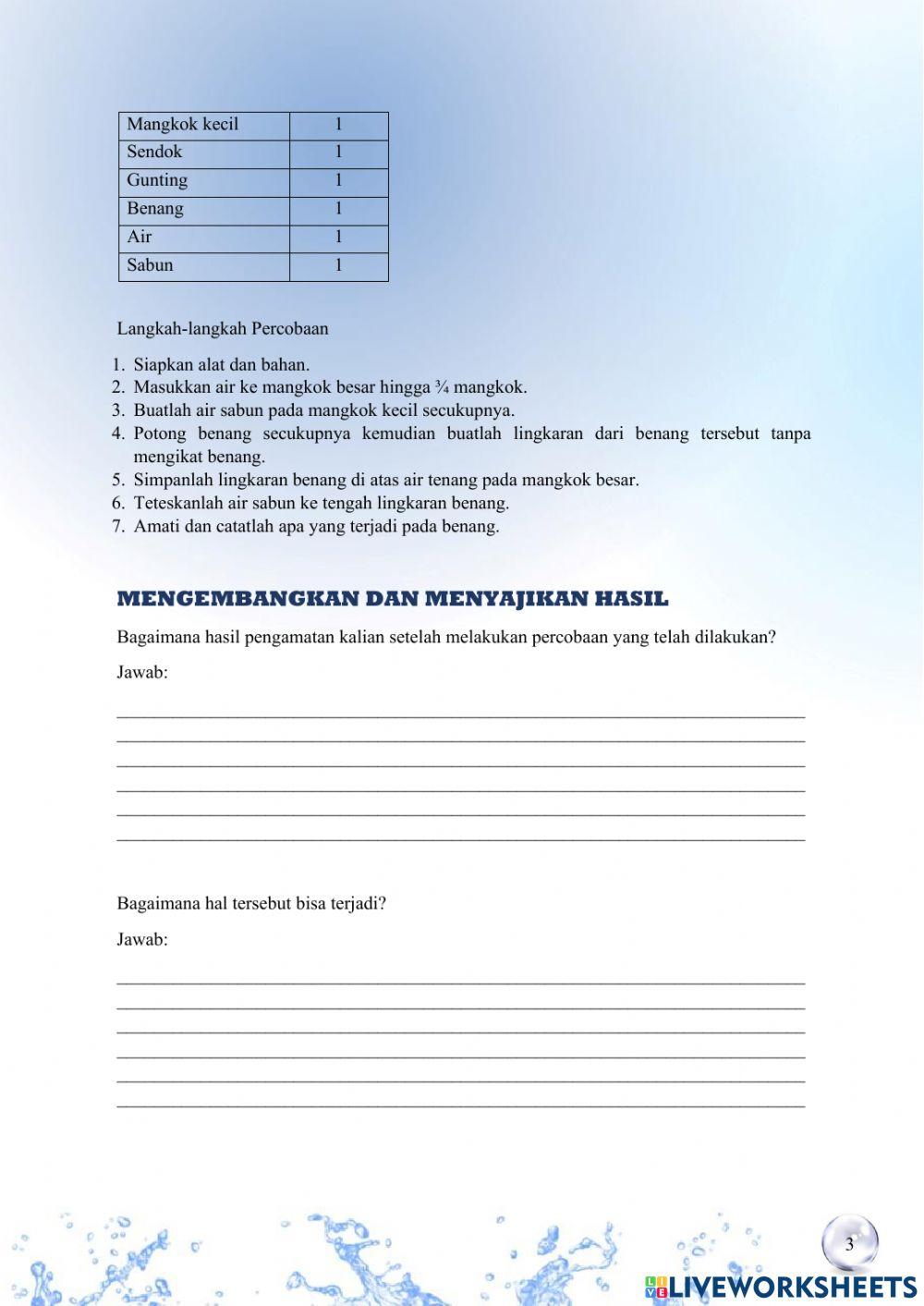 Gaya Tegangan Permukaan