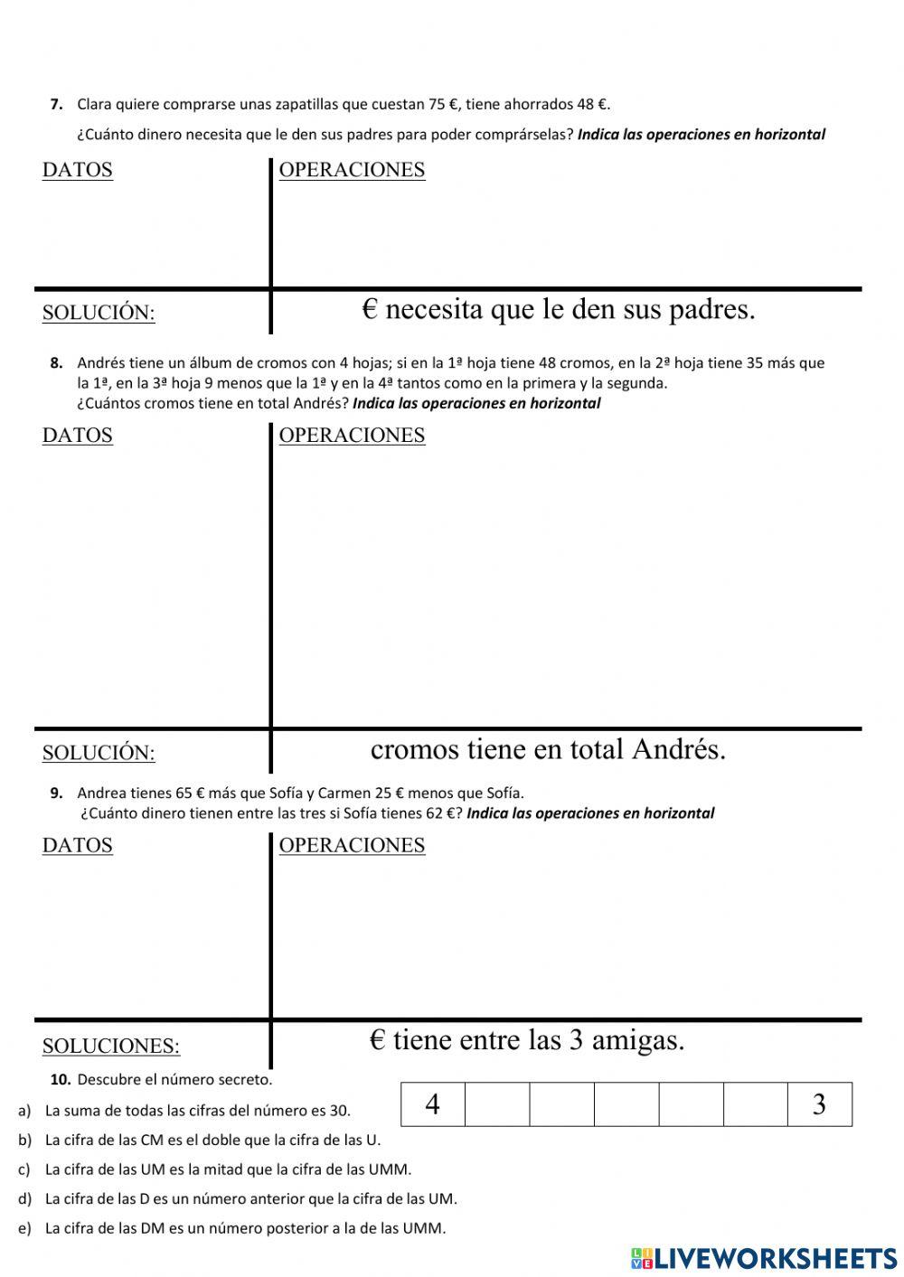 Los números naturales.