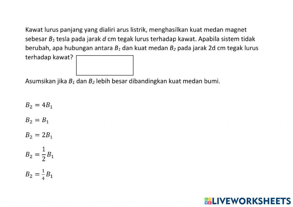 Medan Magnet disekitar Kawat Berarus