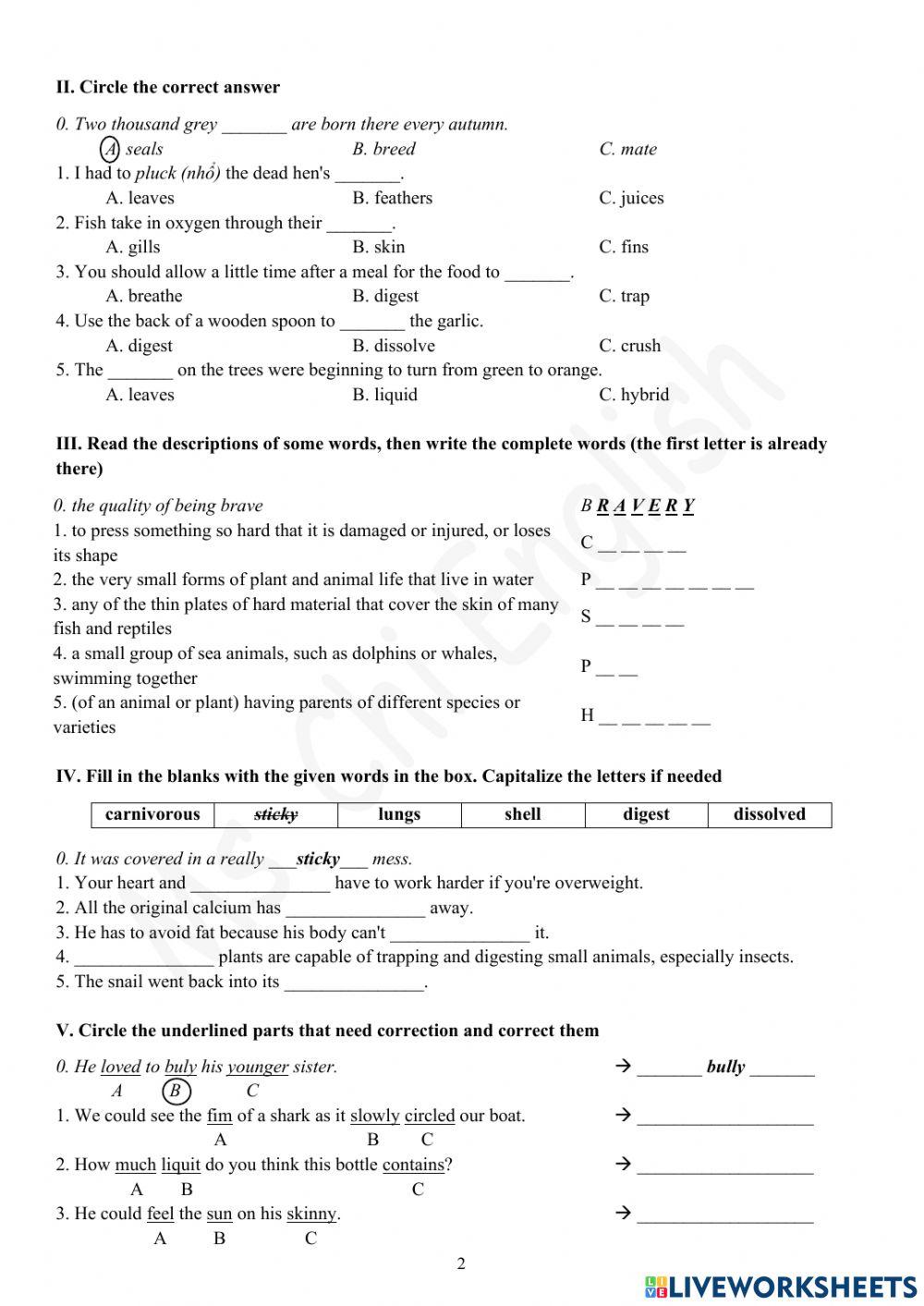 Foreign Teacher-S6-WEEK 9-U3-VOCAB 2