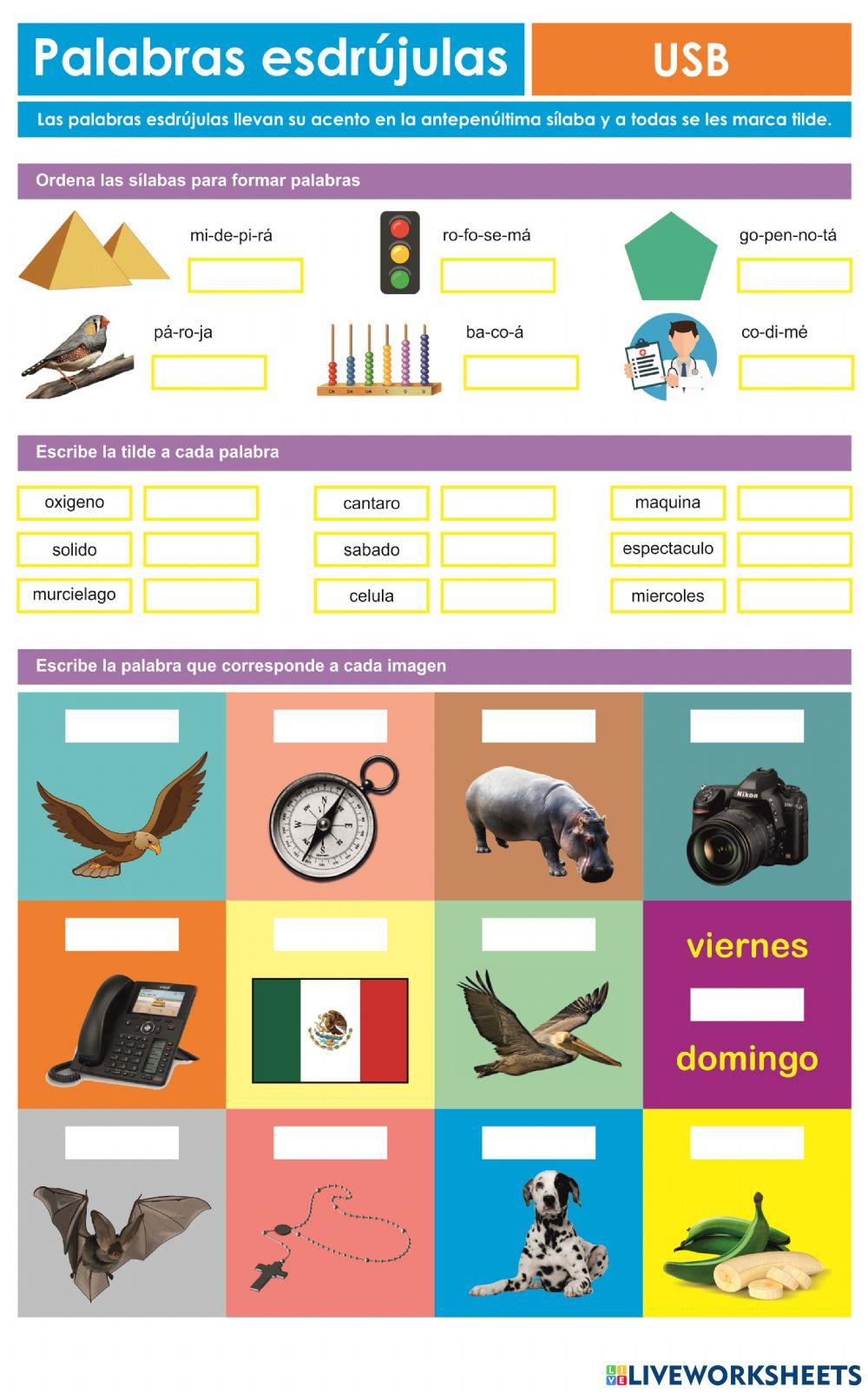 Palabras esdrújulas