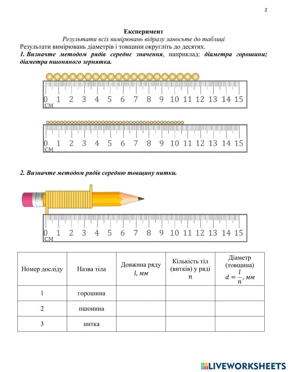 Визначення розмірів малих тіл