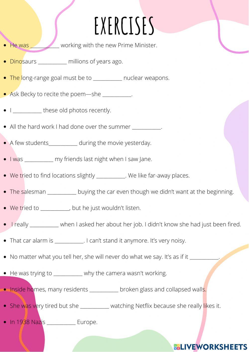 Phrasal verbs and exercises