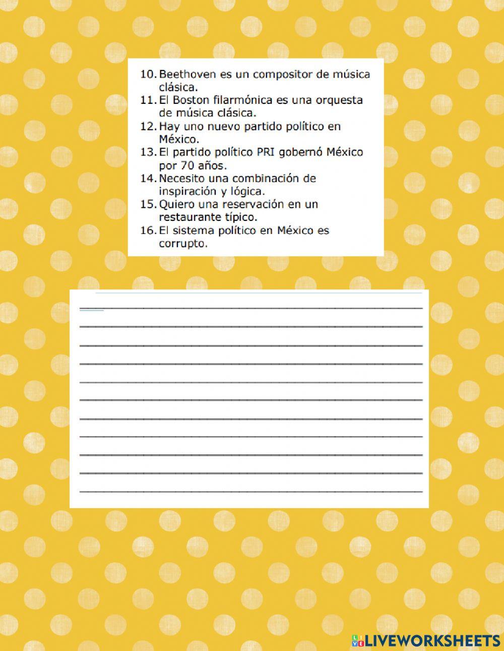 Leccion de vocabulario 6