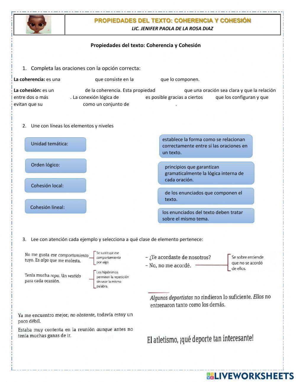 Coherencia y cohesión
