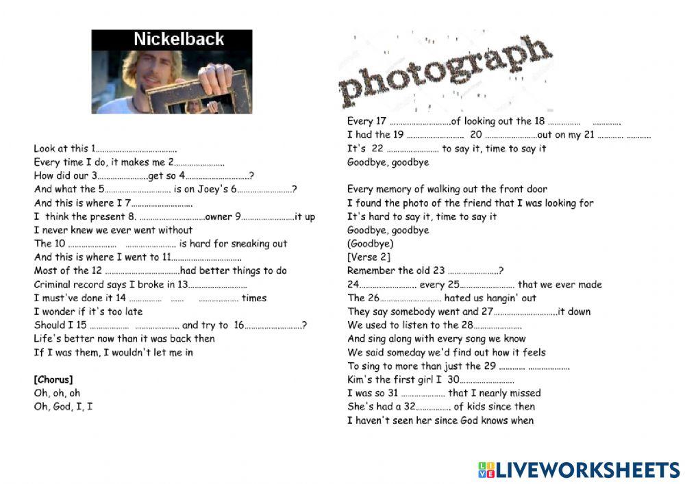 Photograph  by   Nickleback