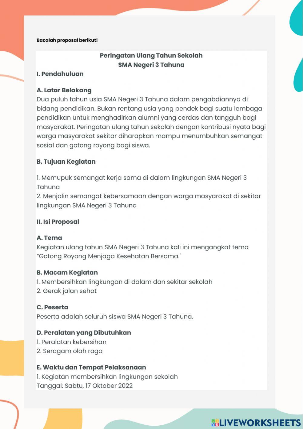 Proposal kegiatan