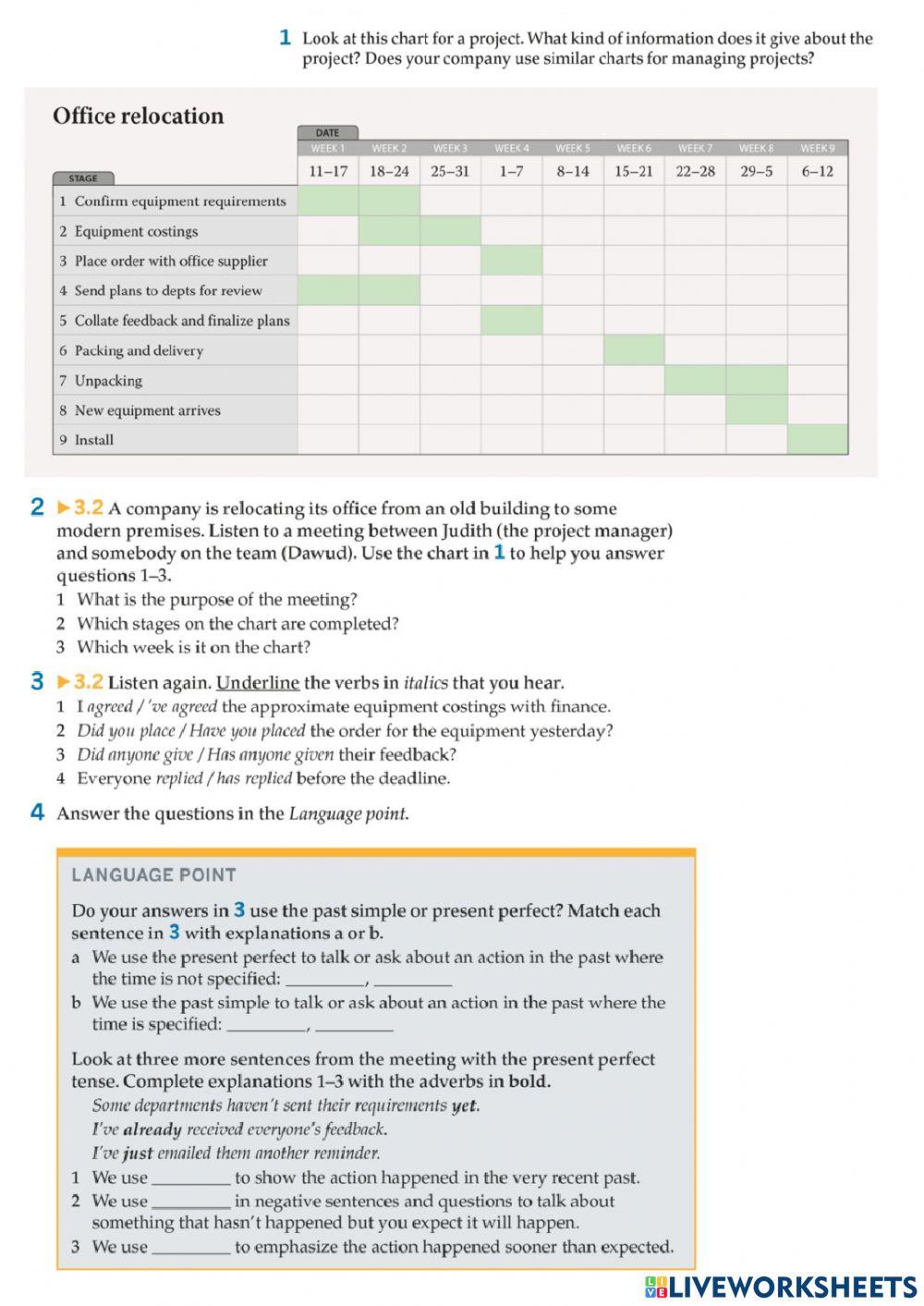 Present Perfect vs. Past Simple