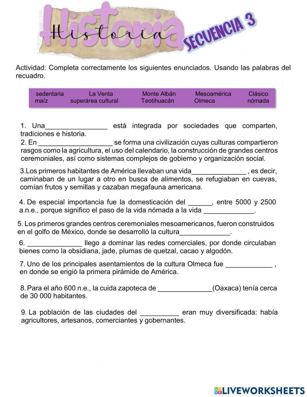 Panorama del Periodo