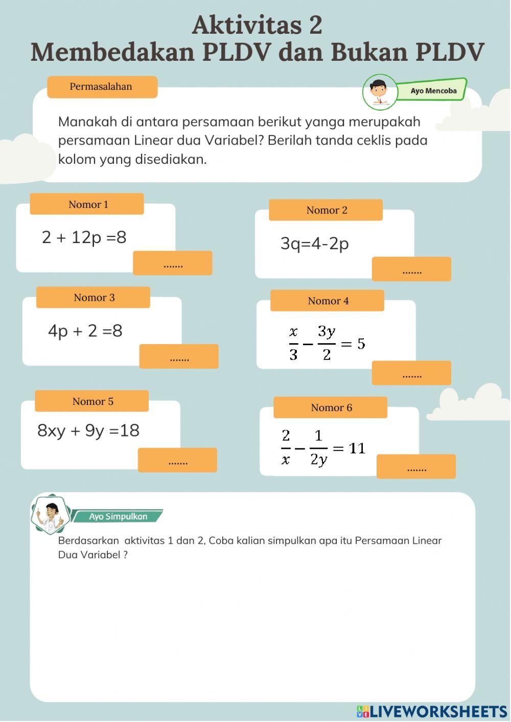 E-lkpd - pertemuan 1 spldv