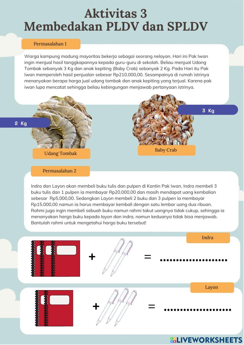 E-lkpd - pertemuan 1 spldv