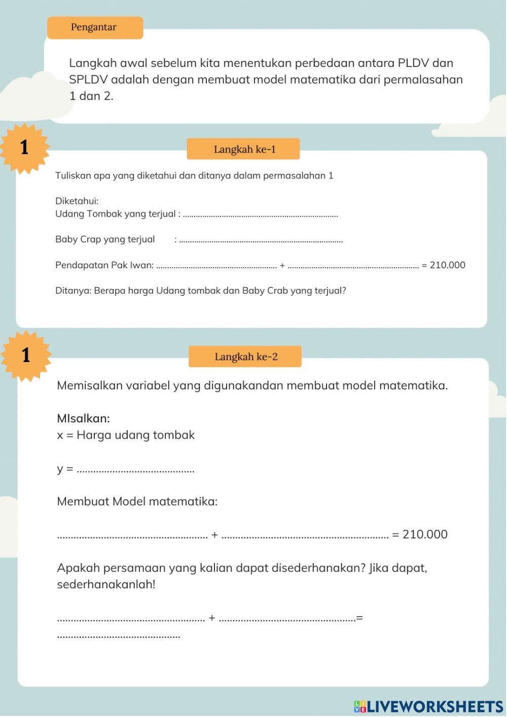 E-lkpd - pertemuan 1 spldv